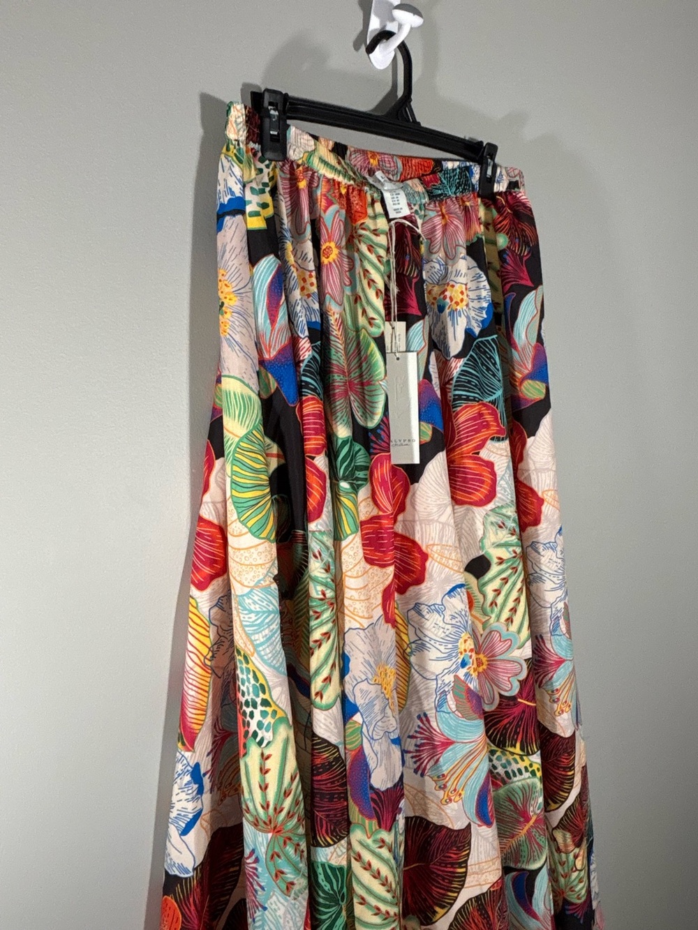 NWT Calypso St. Barth Tropical Floral Maxi Skirt Medium Boho Resort